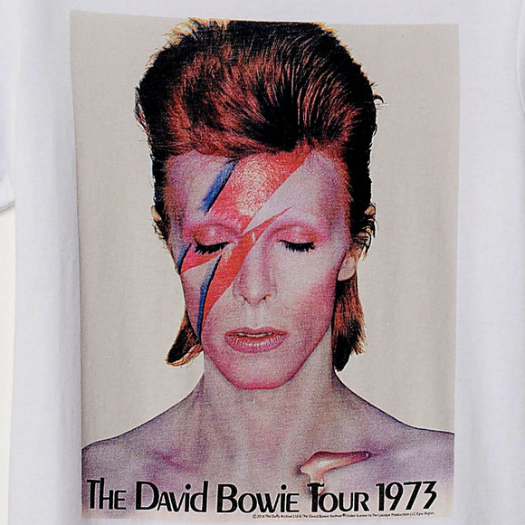 David Bowie Aladdin Sane 73 H&M glam pop rock cotton Tee S NWT - Picture 3 of 5